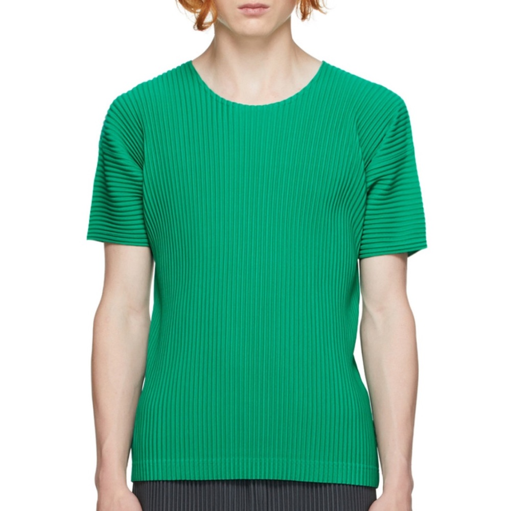 Homme Plisse Issey Miyake Green Pleated Shirt
